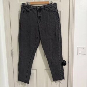Universal Thread Womens Jeans 12‎ Black Boyfriend Baggy Loose Relaxed High Rise